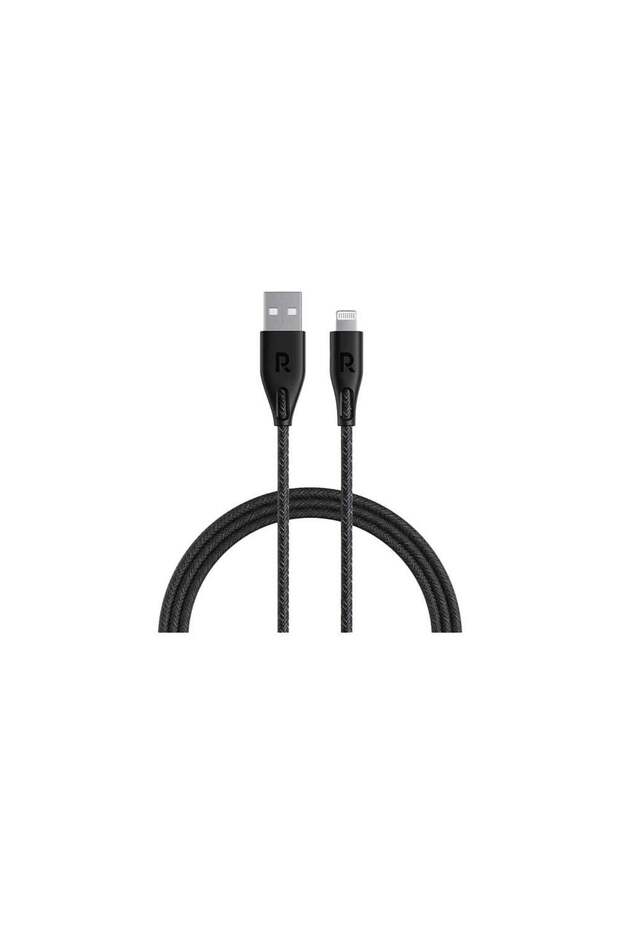 كابل USB A إلى Lightning RP-CB1028 بطول 3 متر من النايلون باللون الأسود
