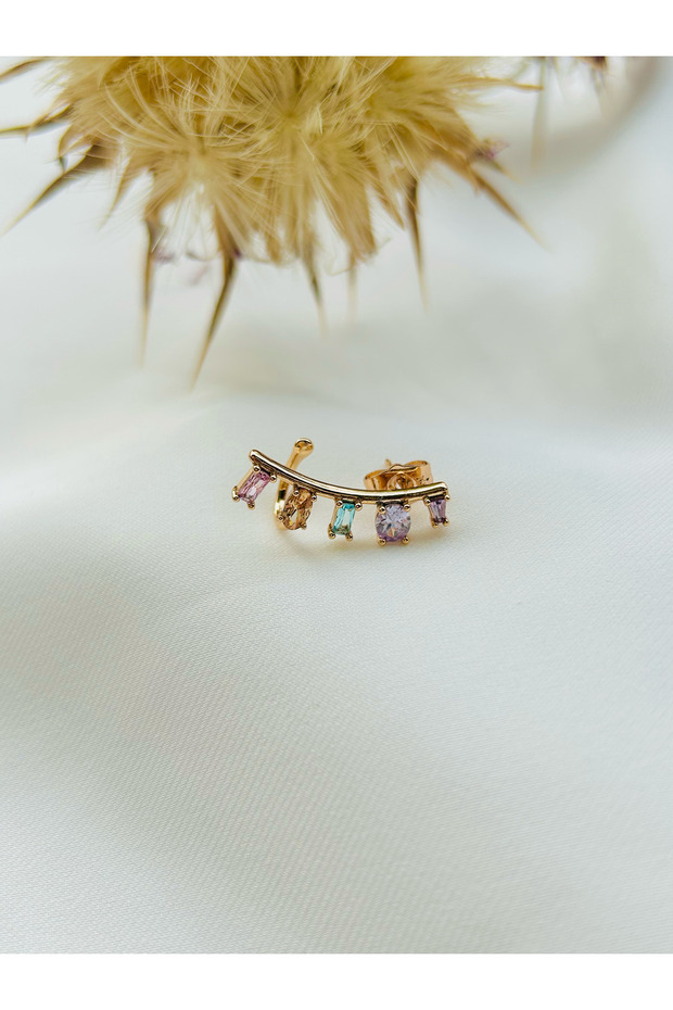 Renkli Zirkon Earcuff - 2