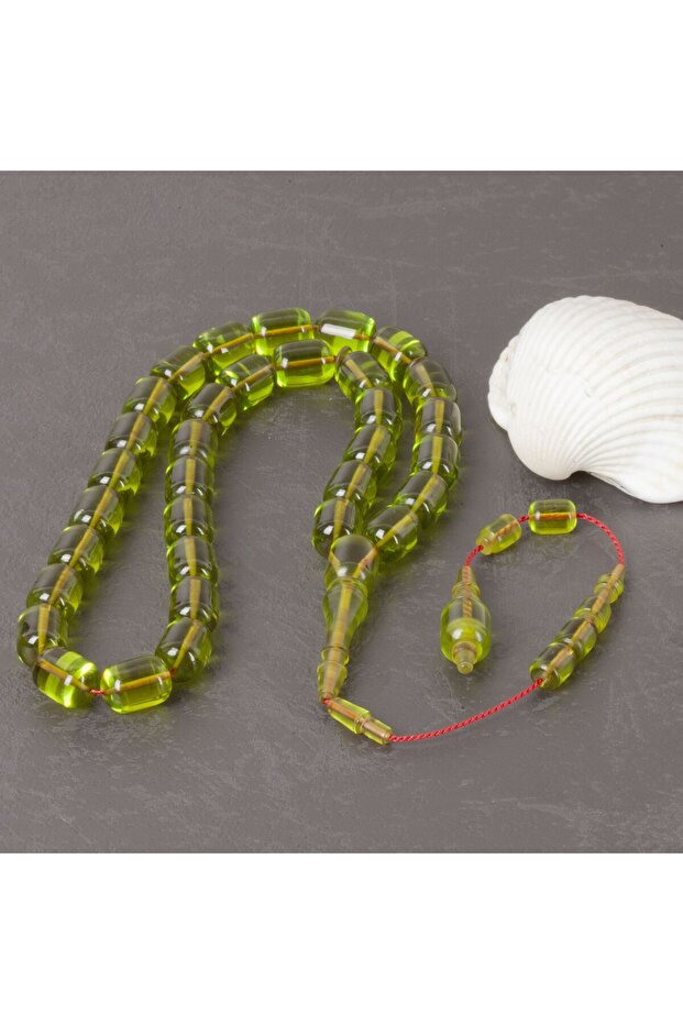 Katalin Rod Capsule Cut 8X15.5Mm Rosary -Green-Abraham Atasever Master Work