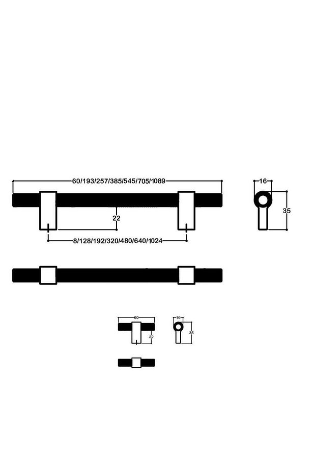 Mobilya Kulbu Füme/Antrasit Renk 320mm Kulp (SY8774 0320 BBN-BBN) - 4