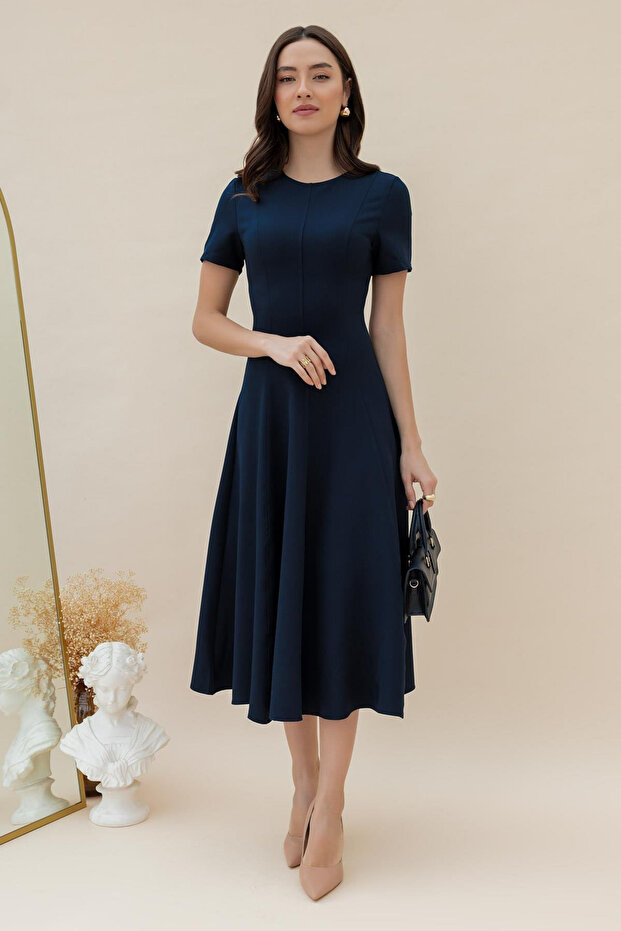 Premium Dress with Skirt Flounce