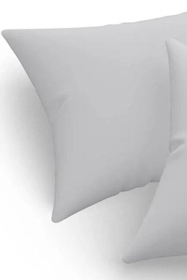 2li Yastık Kılıfı Solid Gri - 5