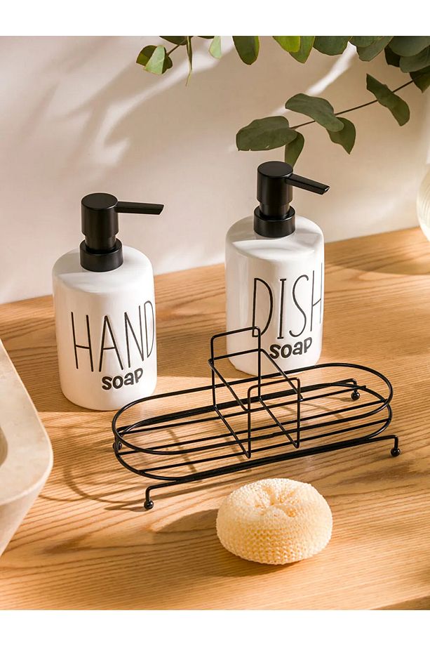 LCW HOME Renksiz Standlı Sıvı Sabunluk Seti - 2