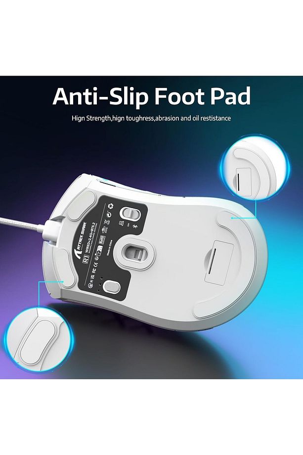 Attack Shark R1, Paw3311, 1000hz, 18.000dpi Ultra Hafif Oyuncu Mouse - 7