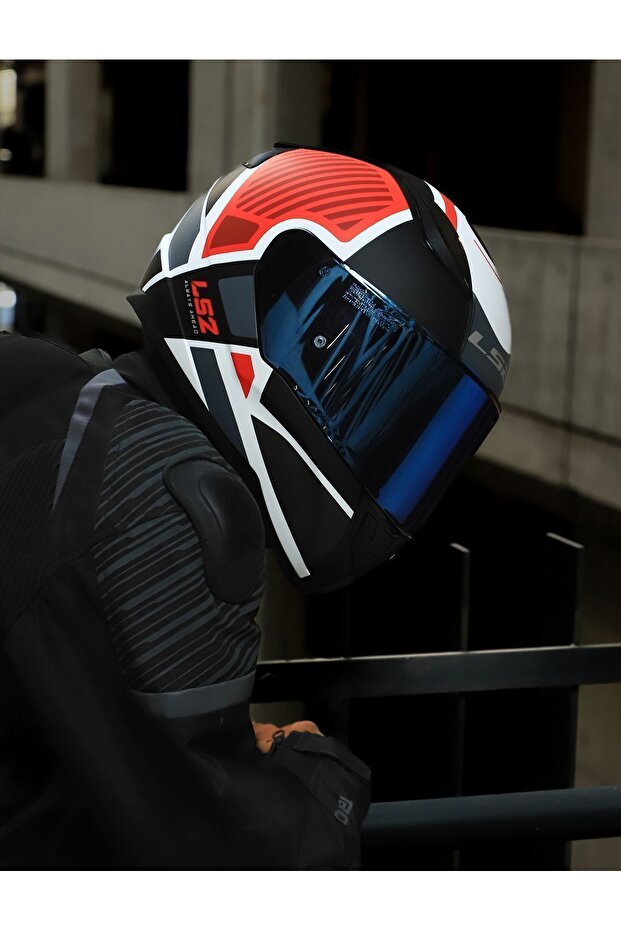 RAPID 2 GRID MAT BEYAZ-KIRMIZI KASK - 6