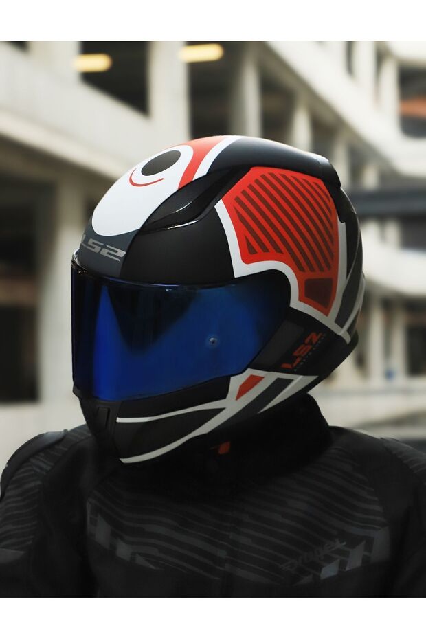 RAPID 2 GRID MAT BEYAZ-KIRMIZI KASK - 2