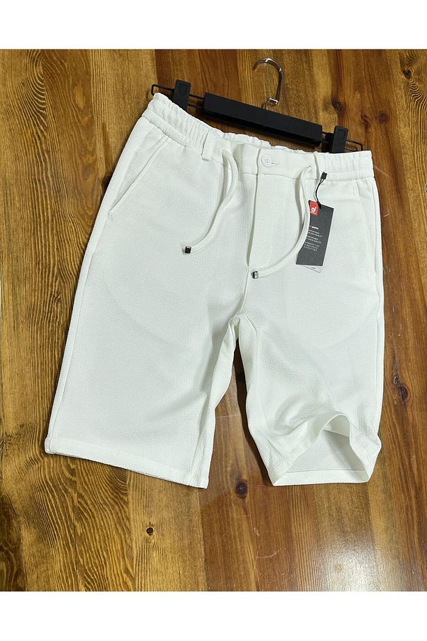 Erkek Kayra Kumaş Beli Lastikli Şort Jogger - 1
