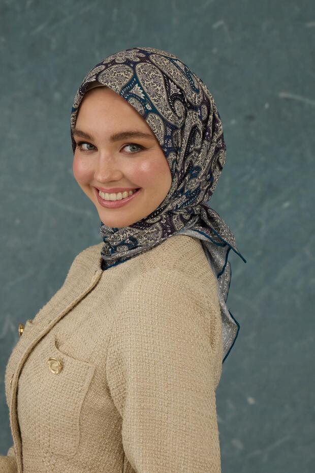Ottoman Pattern Thin Cotton Scarf - 2