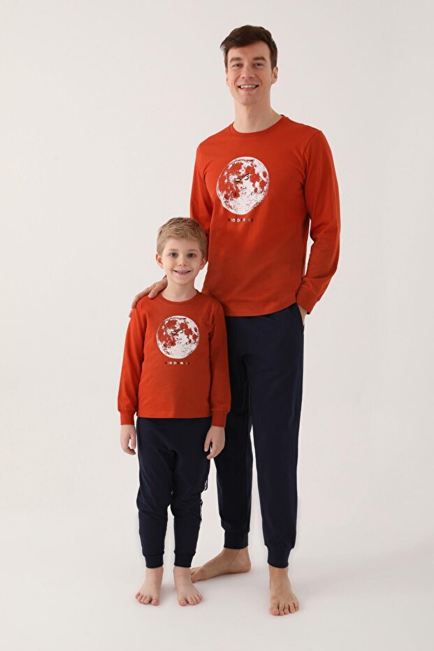 3205 Moons Erkek Uzun Kol Pijama Takım - 6