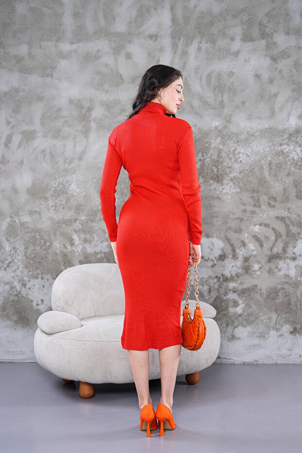 Fitilli Triko Elbise - 3