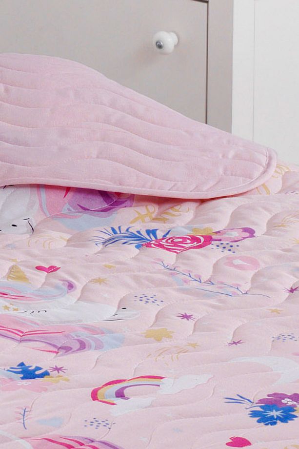 Çok Amaçlı Örtü Tek Kişilik Magical Pembe - 5