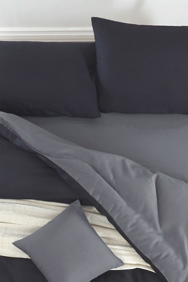 Çift Kişilik Paint Nevresim Takımı Mix Siyah-Füme - 6