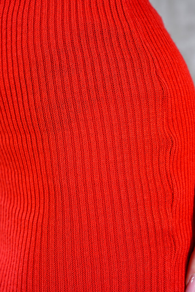 Fitilli Triko Elbise - 5