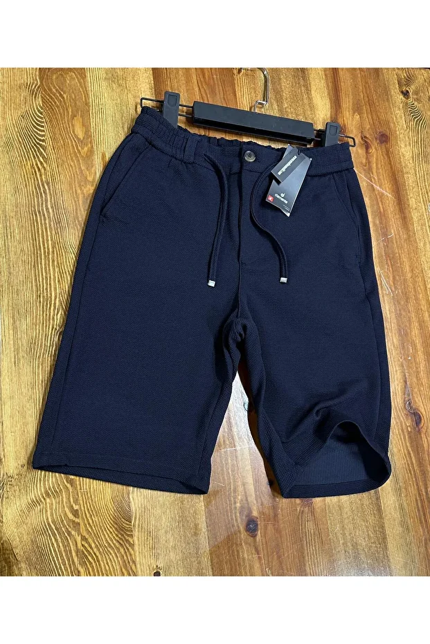 Erkek Kayra Kumaş Beli Lastikli Şort Jogger - 1