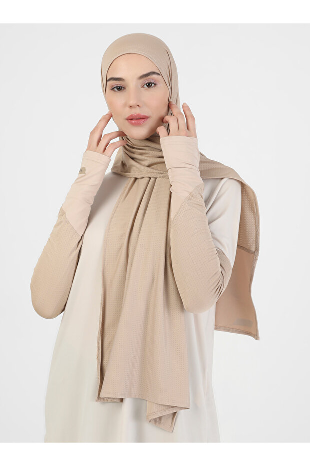 Micro Shawl and Sleeve Set - Pro Sport Hijab Set - Light Mink - (St097), (Id 2909710)