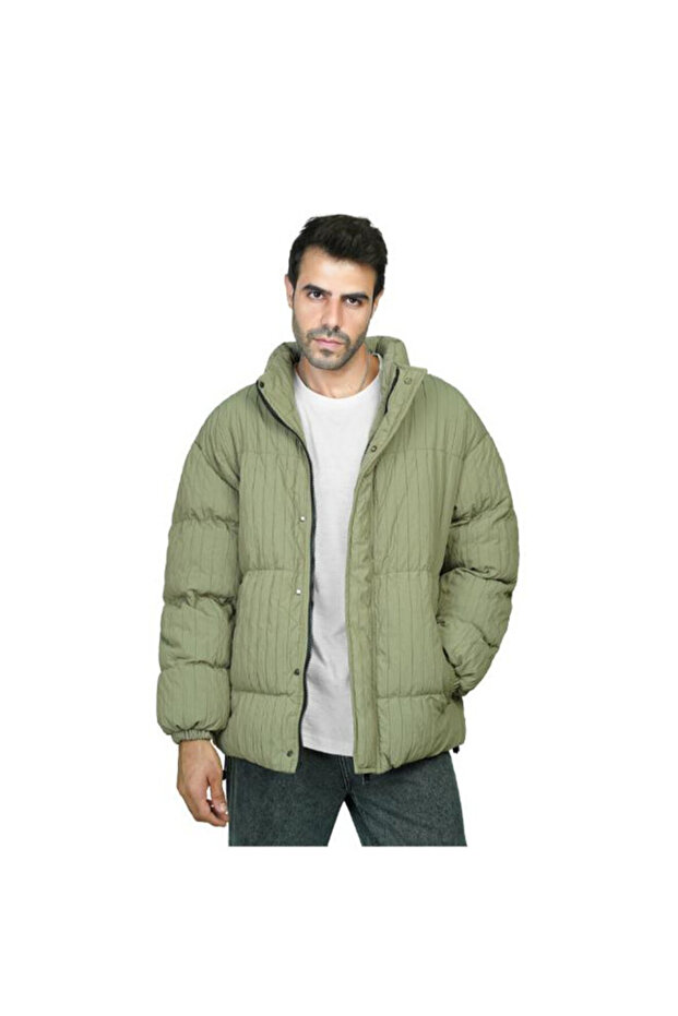 - جاكيت عصري بأكمام طويلة 1700290-OLIVE 2XL