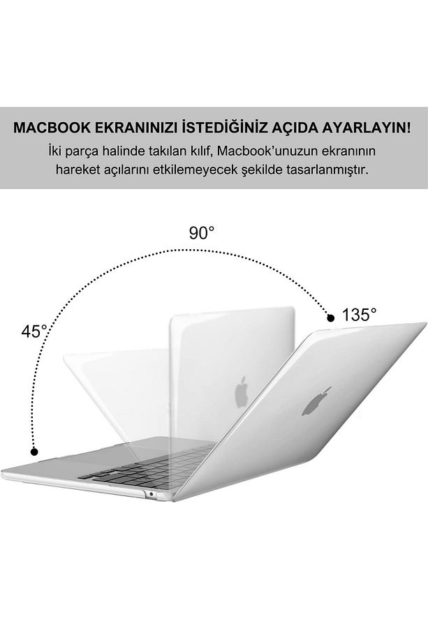 Macbook Pro 13" 2020-2022 M1-m2 Çip A1706-a1708--a2159-a2251-a2289-a2338 Uyumlu Kapak Koruma Kılıfı - 5