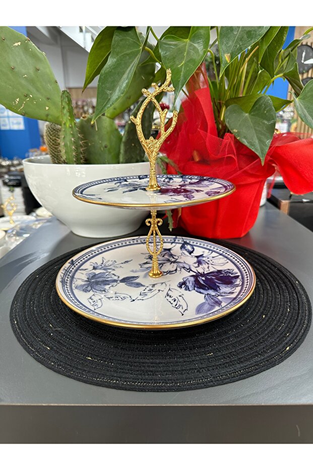 FREESIA SERAMİK KATLI KURABİYELİK TABAĞI - 1