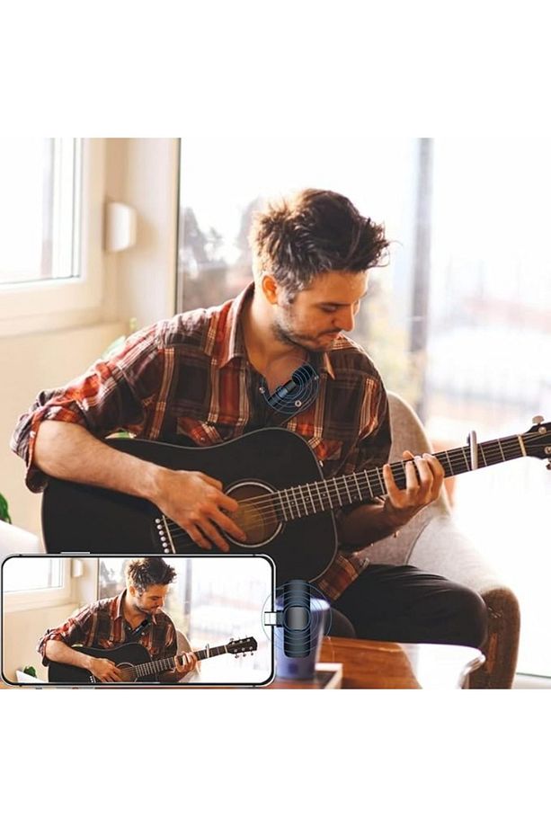 SRT K35 Wireless Microphone Kablosuz Yaka Mikrofonu 360° Çok Yönlü Gürültü Azaltma Type-C And - 6
