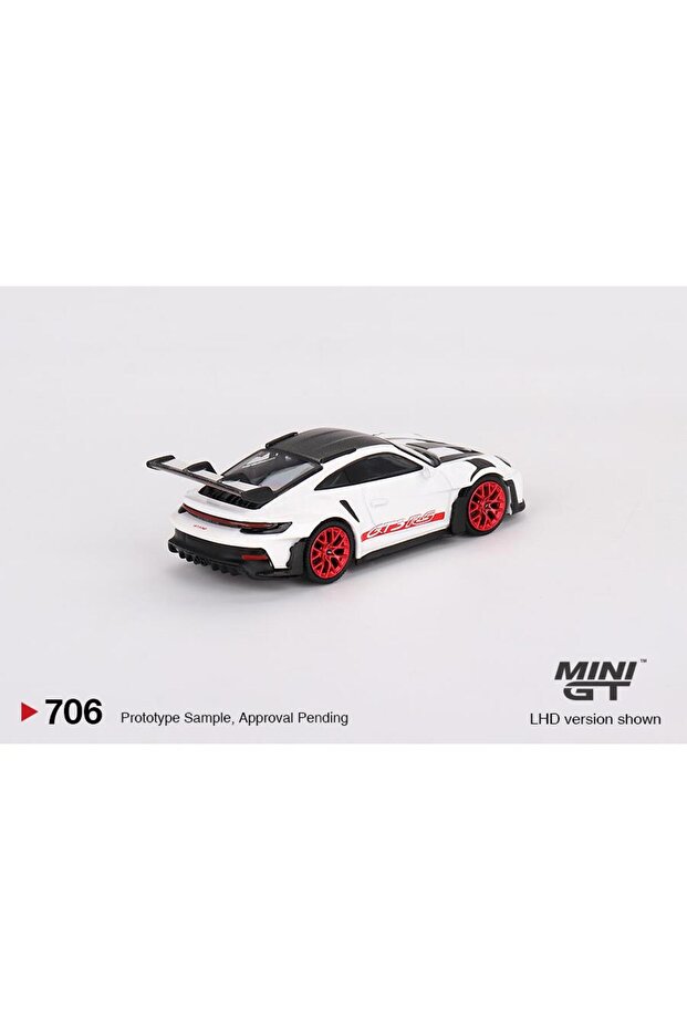 Porsche 911 (992) GT3 RS Weissach Package White with Pyro Red 706 - 3