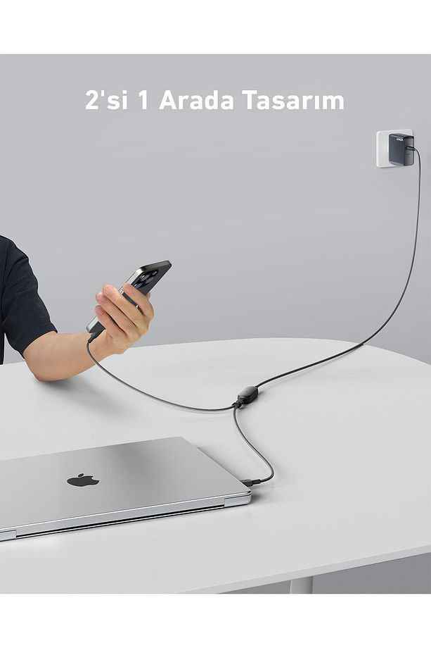 2-in-1 Usb-c To Usb-c 140w Kablo - A8895 - 6