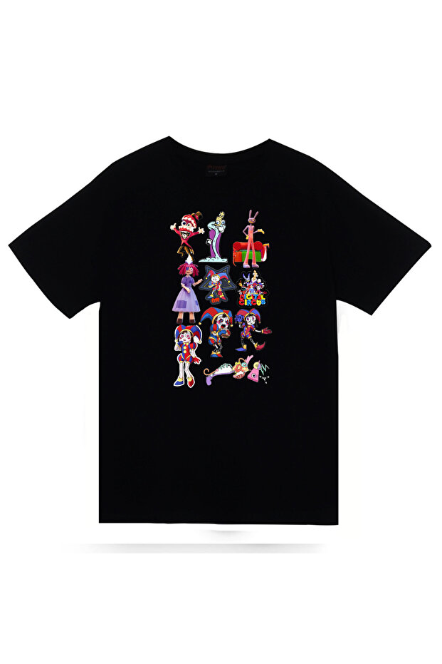 The Amazing Digital Circus Printed 100% Cotton Unisex Black T-Shirt