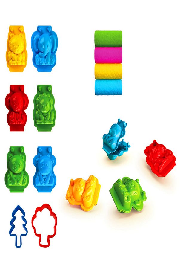 3d Hayvanlar Hamur Ve Hamur Kalıbı Seti 200 Gr - 3
