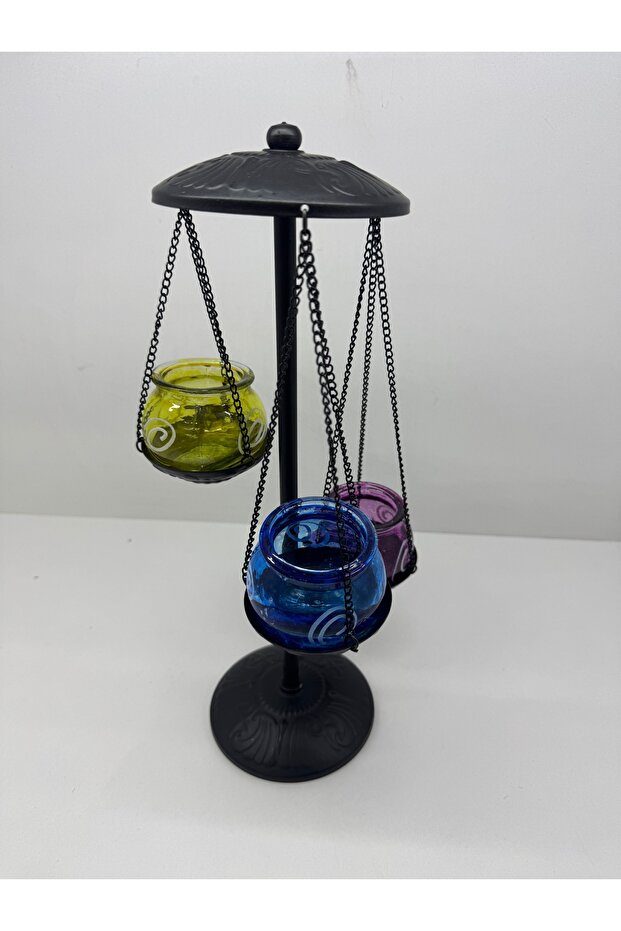 Şamdan- mumluk 3 lü - 3