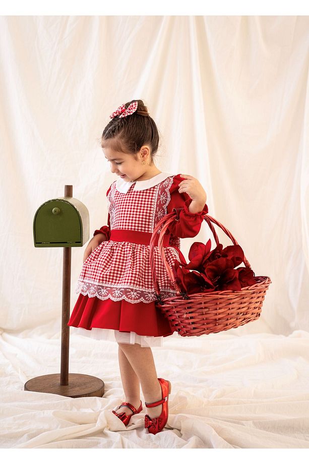 Kırmızı Başlıklı Kız Elbise Set - 8