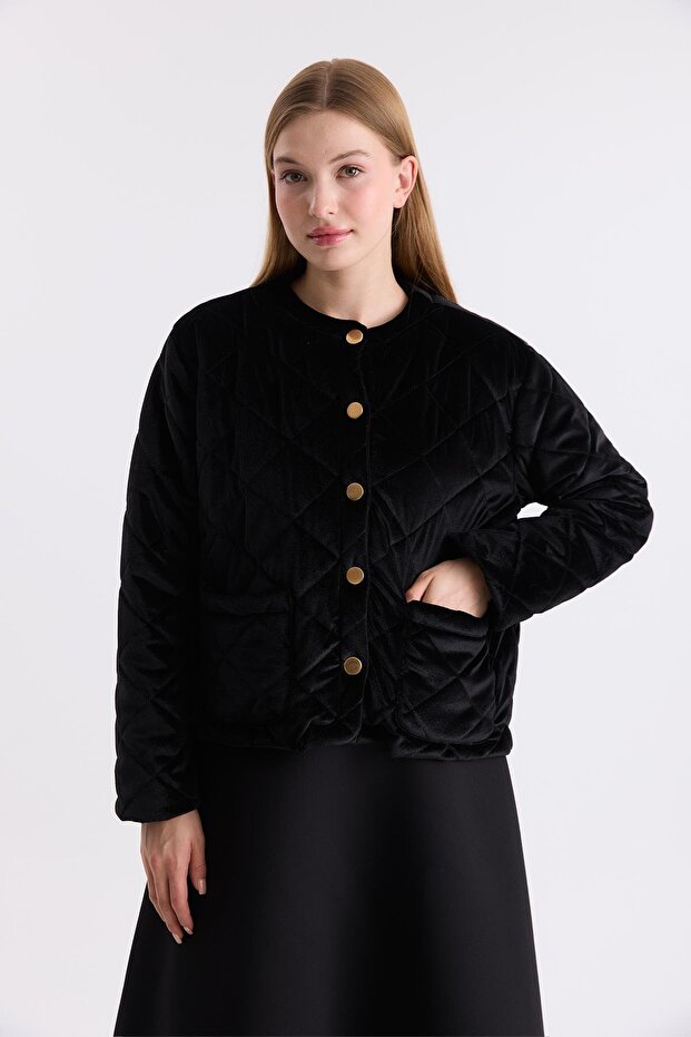 Eldon Kapitone Çıtçıtlı Premium Mont - 2