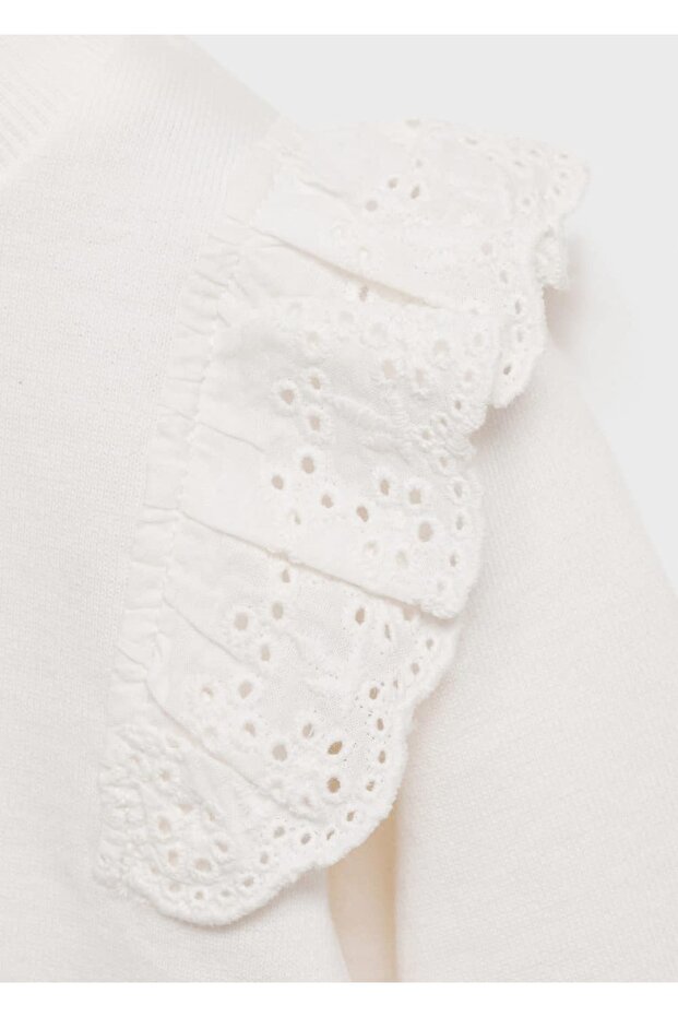 Fırfırlı işlemeli sweatshirt - 3