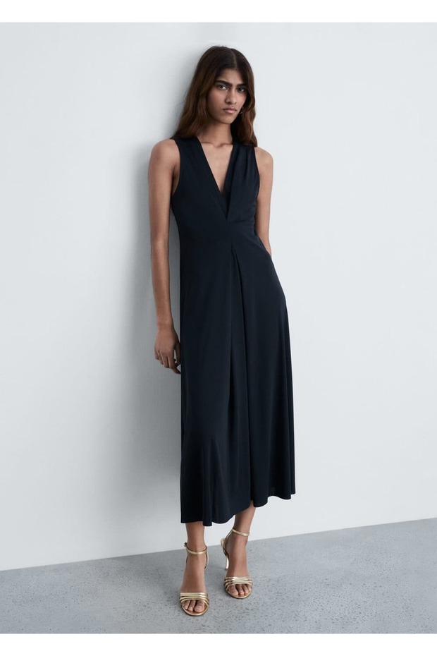 Strickkleid mit V-Ausschnitt - 2