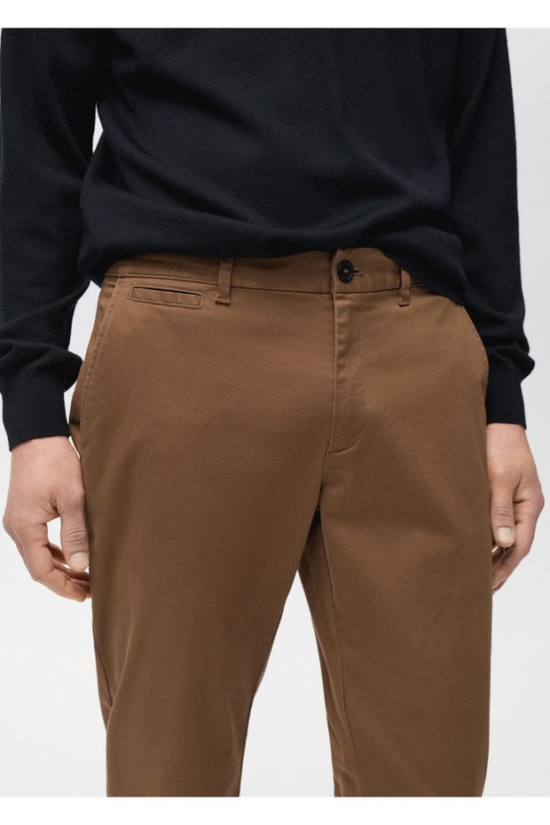 Daralan kısa paçalı chino pantolon - 8