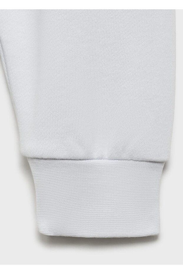 Mesajlı pamuklu sweatshirt - 6