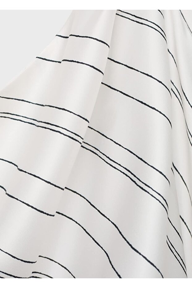 Çizgili asimetrik bluz - 7