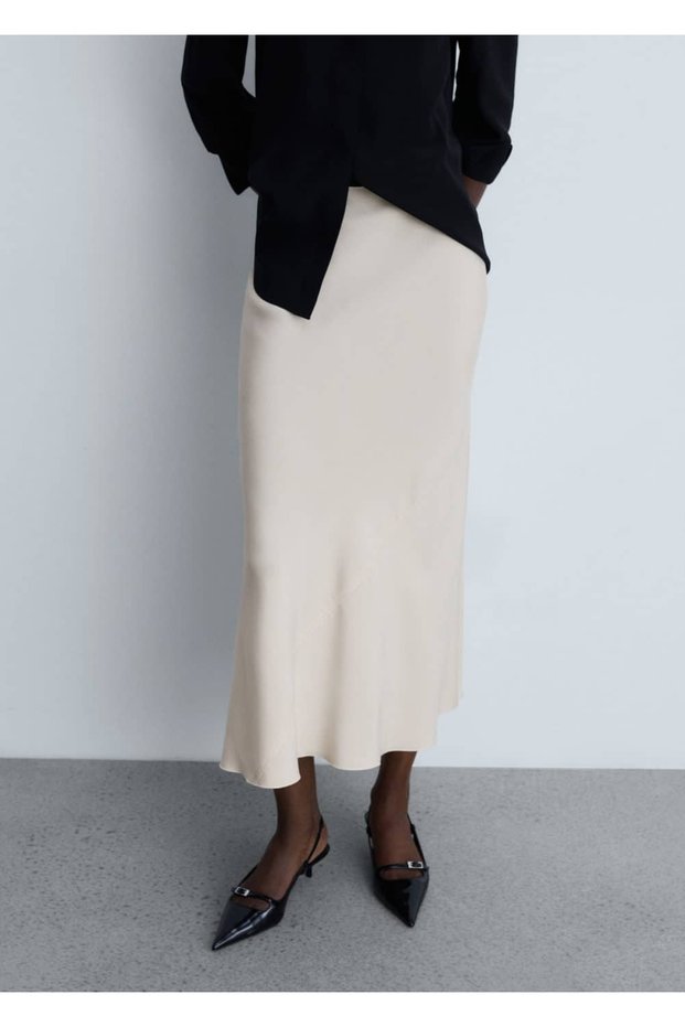 Satin Midi Skirt
