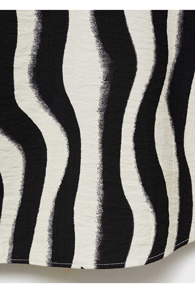 Zebra desenli askılı bluz - 6
