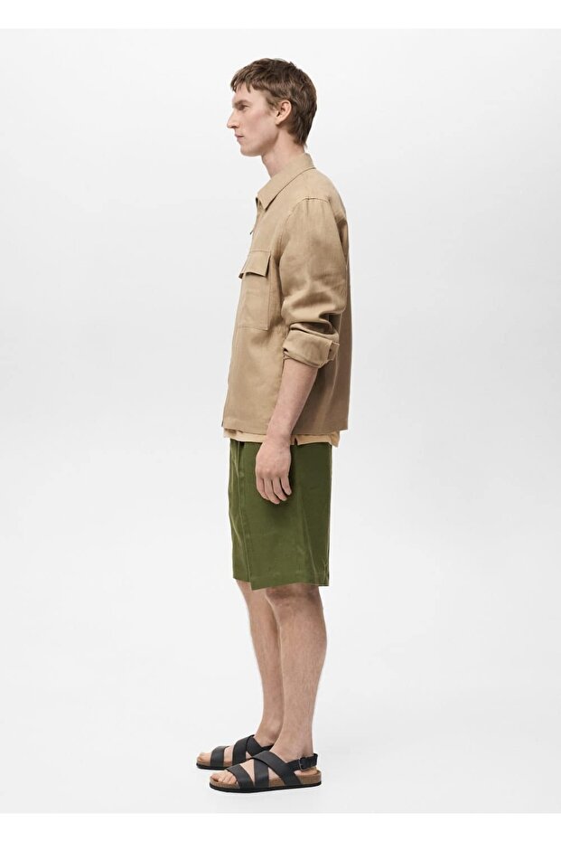 %100 keten cepli ceket - 7