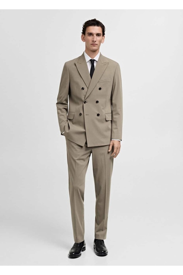 Slim-fitting double-breasted blazer jacket - 2