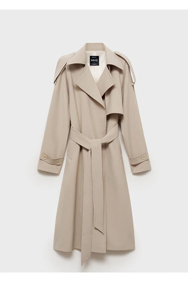 Kemerli oversize trençkot - 3