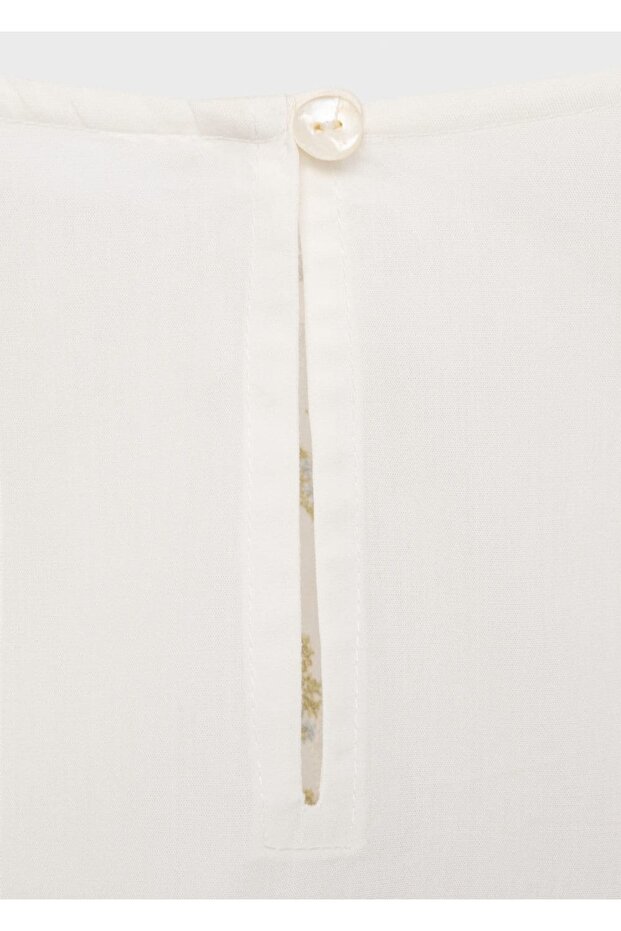 Çiçek işlemeli bluz - 6