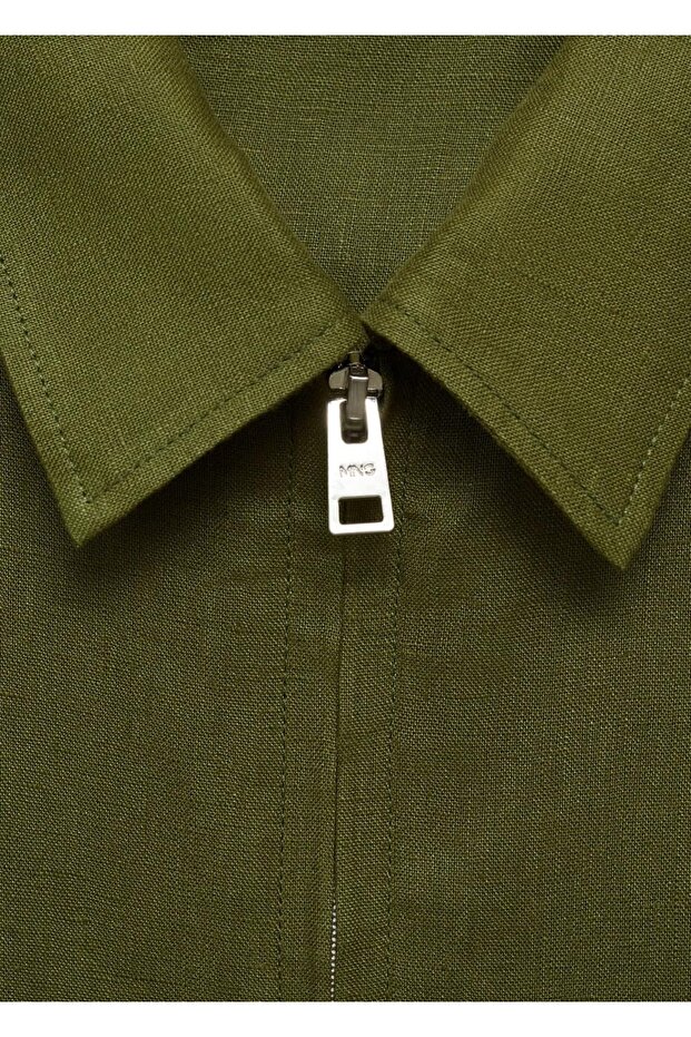 %100 keten cepli ceket - 8