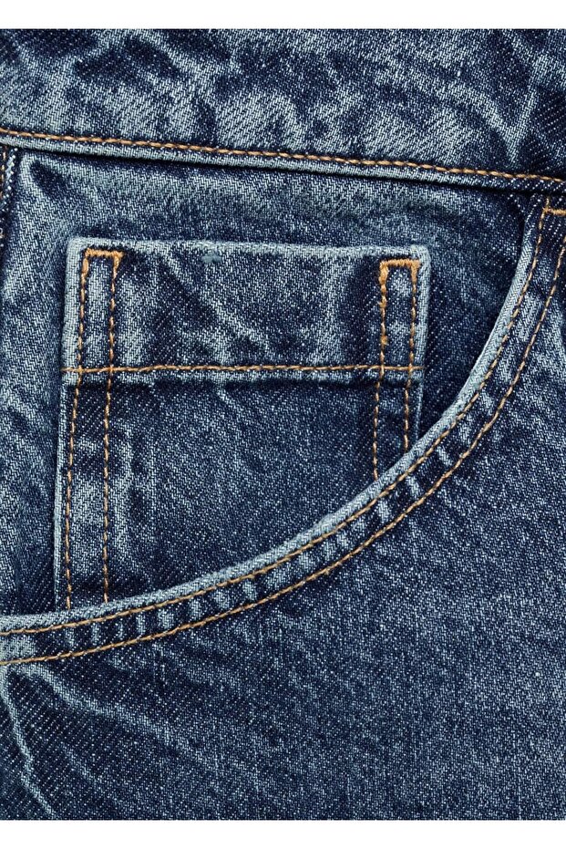 Midi denim etek - 7