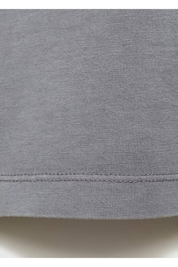 Yıkanmış Görünümlü Pamuklu Tişört - 7