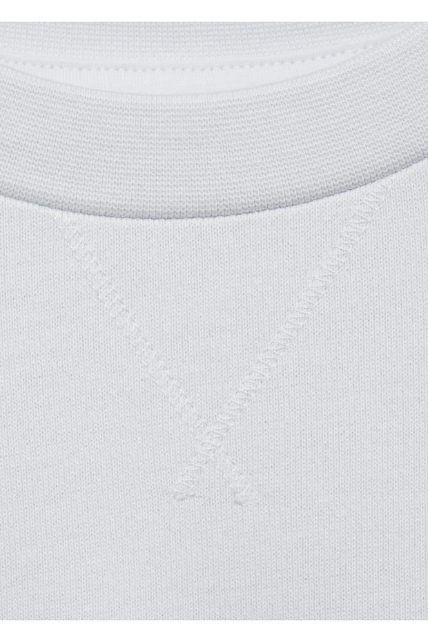 Mesajlı pamuklu sweatshirt - 5