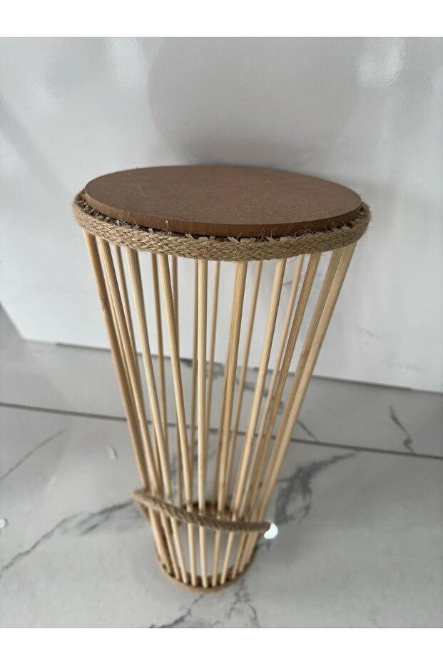 DEKORATİF AHŞAP HALATLI BAMBU ÇUBUKLU VAZO - 3