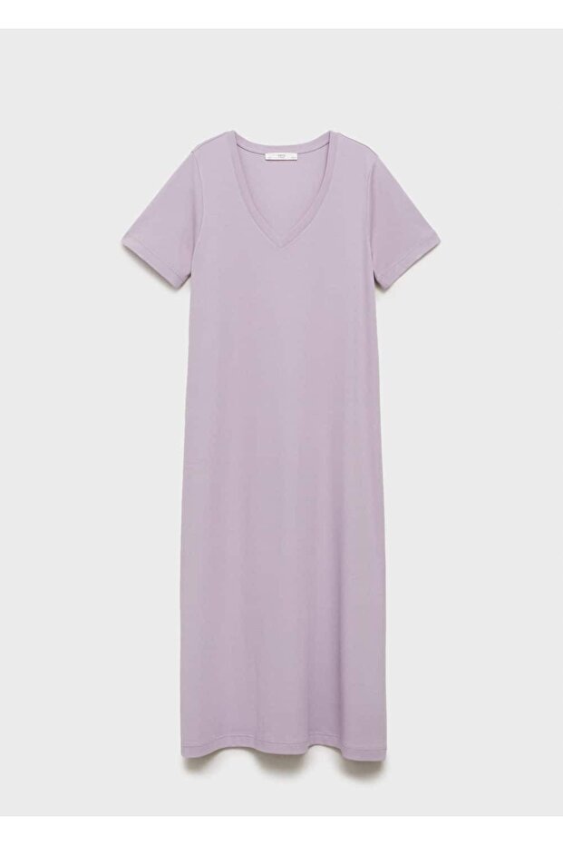 Pamuklu düz tasarım gecelik - 3