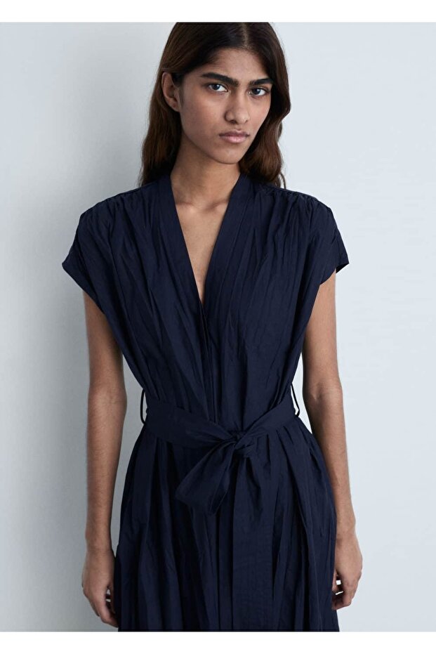 Fiyonklu dokuma elbise - 1