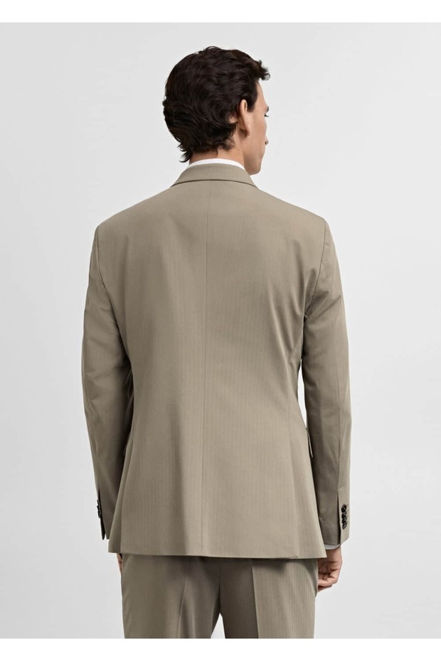 Slim-fitting double-breasted blazer jacket - 4