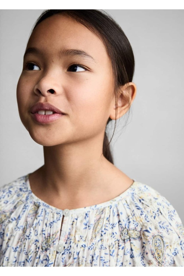 Gathered patterned blouse - 6